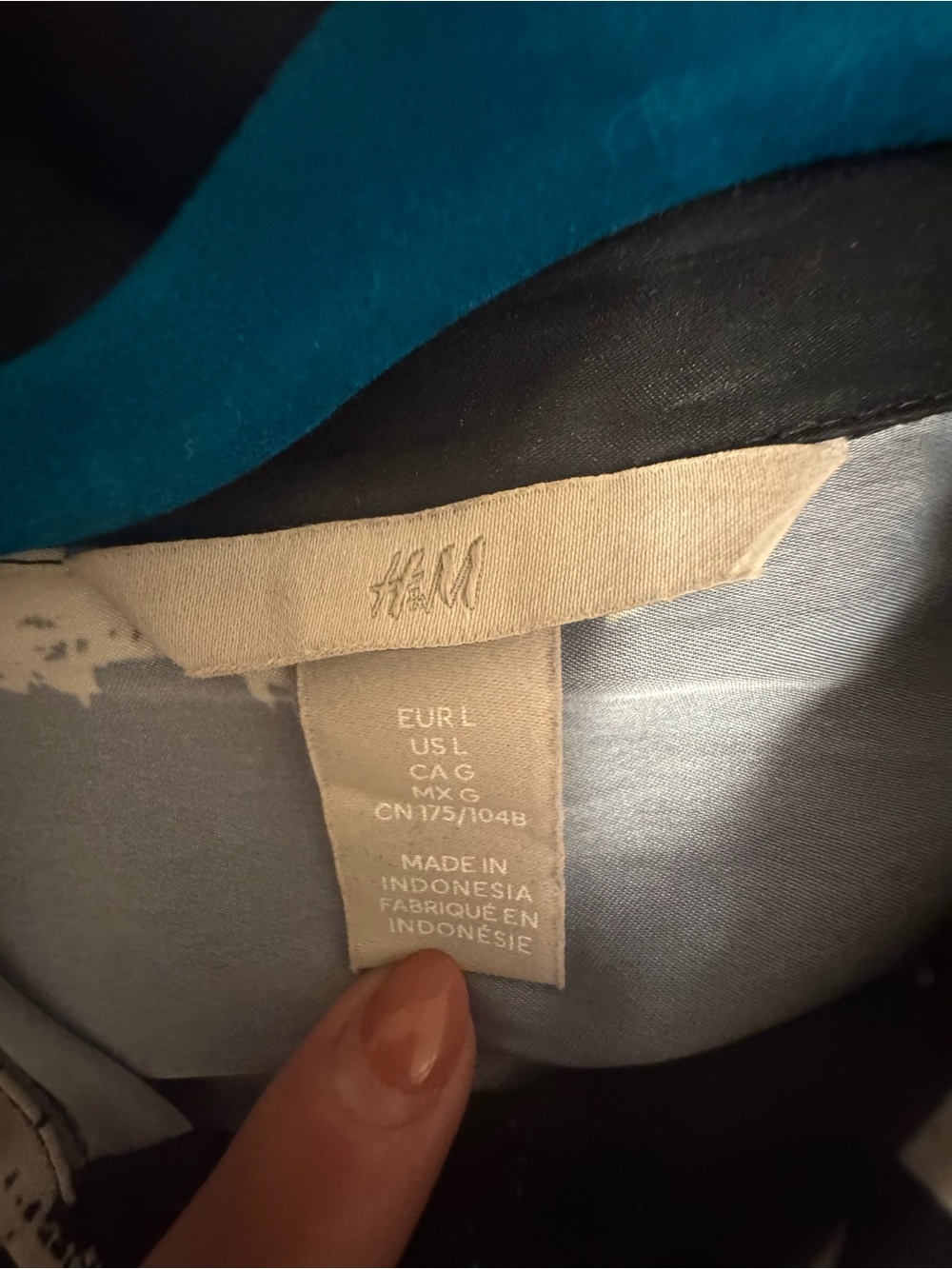 H&M Dark Navy Layered Blouse - Picture 4 of 5